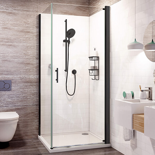 Additional image of Roman Innov8 Pivot Shower Door - Clear Glass - Reversible