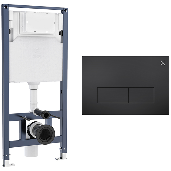 Additional image of Crosswater MPRO WC Frame with Dual Flush Concealed Cistern and Flush Plate - 450 x 980mm