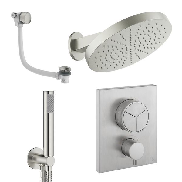 Alternate image of Crosswater MPRO Thermostatic Concealed Mixer Valve with Shower Head and Handset
