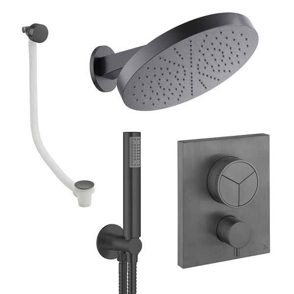 Alternate image of Crosswater MPRO Thermostatic Concealed Mixer Valve with Shower Head and Handset