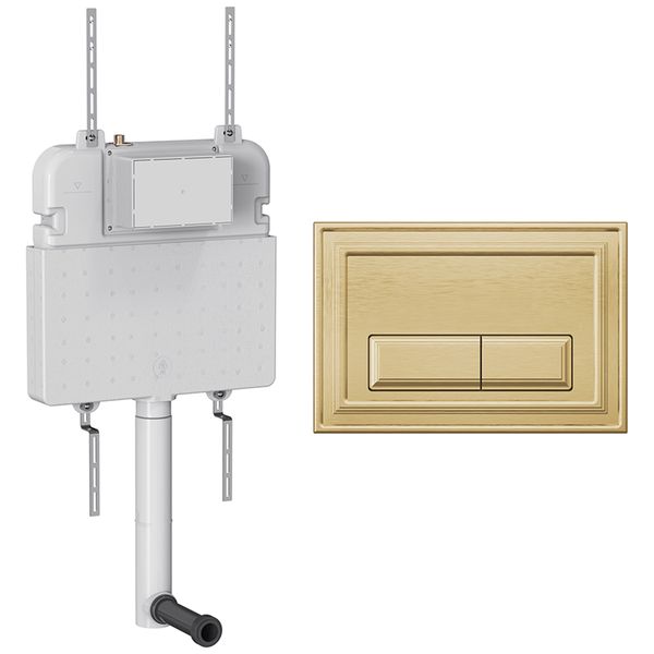 Additional image of Crosswater Belgravia Slimline Concealed Cistern with Flush Plate - 508 x 80 x 550mm