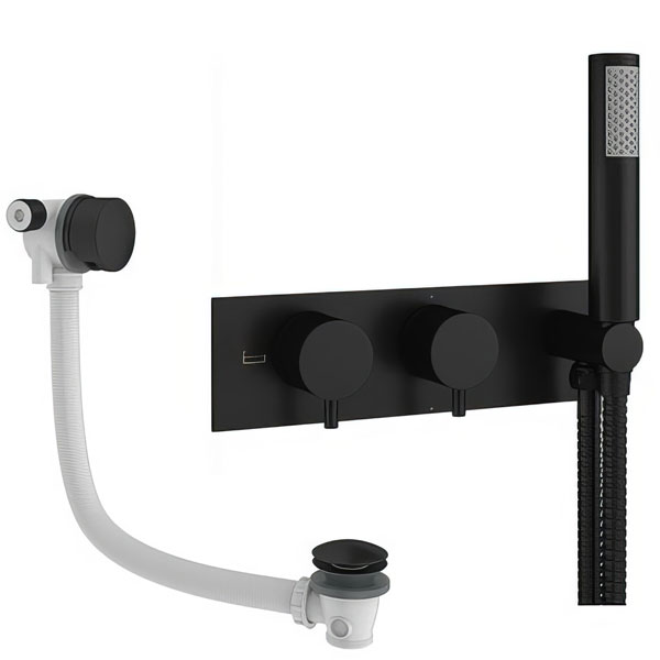 Alternate image of Crosswater MPRO Concealed Thermostatic Valve and Handset with 3-In-1 Bath Filler