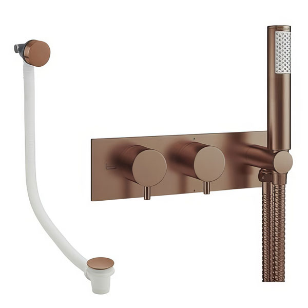 Additional image of Crosswater MPRO Concealed Thermostatic Valve and Handset with 3-In-1 Bath Filler