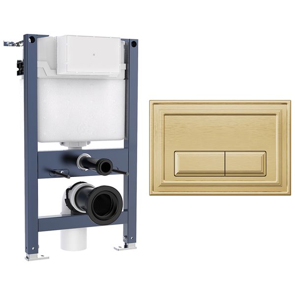 Additional image of Crosswater Belgravia WC Frame with Dual Flush Concealed Cistern and Flush Plate