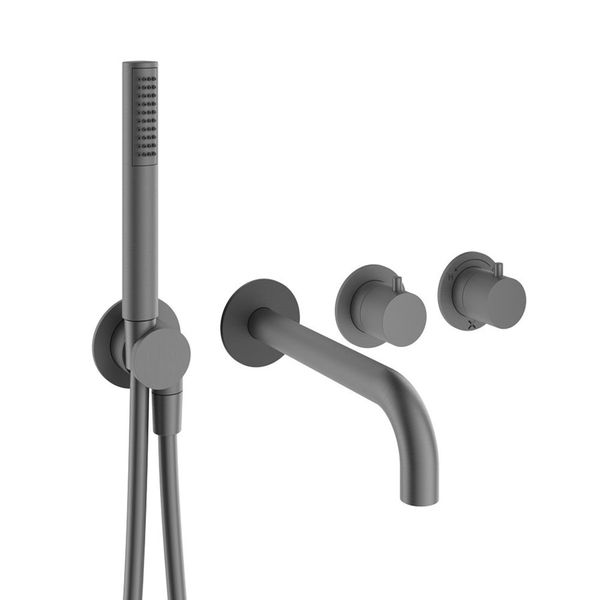 Alternate image of Crosswater Module 4 Hole Thermostatic Bath Mixer Tap with Shower Handset - Sitck Handles
