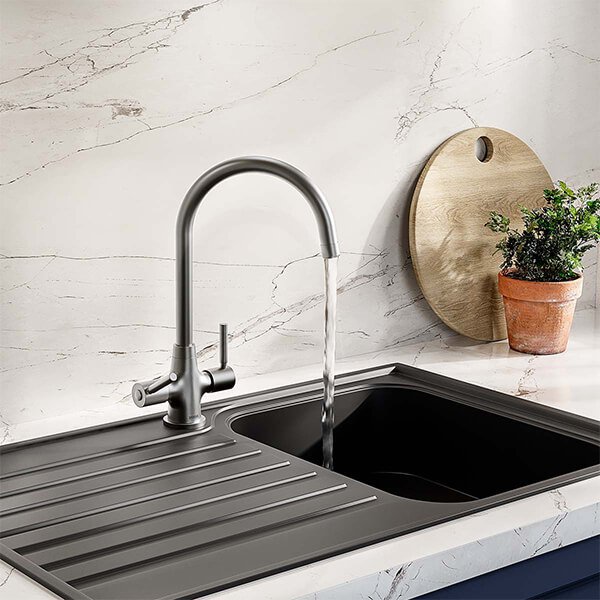 Alternate image of Bristan Monza Kitchen Sink Mixer Tap with Swivel Spout and Easyfit Base - Stick Handles