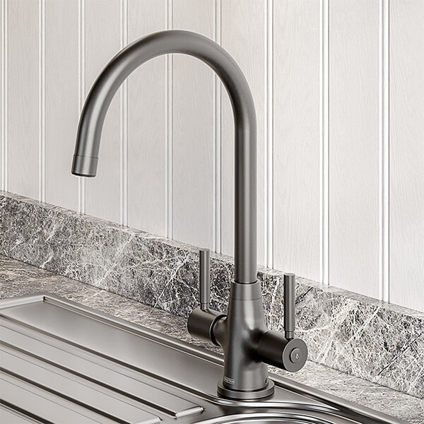Alternate image of Bristan Monza Kitchen Sink Mixer Tap with Swivel Spout and Easyfit Base - Stick Handles