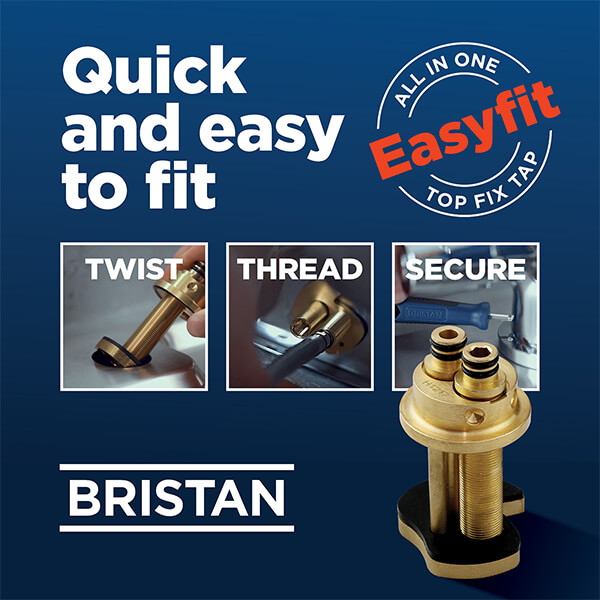 Alternate image of Bristan Monza Kitchen Sink Mixer Tap with Swivel Spout and Easyfit Base - Stick Handles