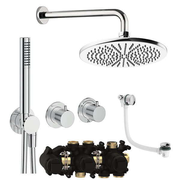 Alternate image of Crosswater Module 3 Outlet Thermostatic Shower Set with Wall Mounted Arm