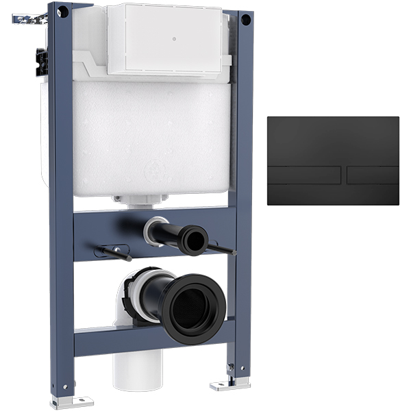 Alternate image of Crosswater Venue WC Frame with Dual Flush Concealed Cistern and Flush Plate - 450 x 820mm