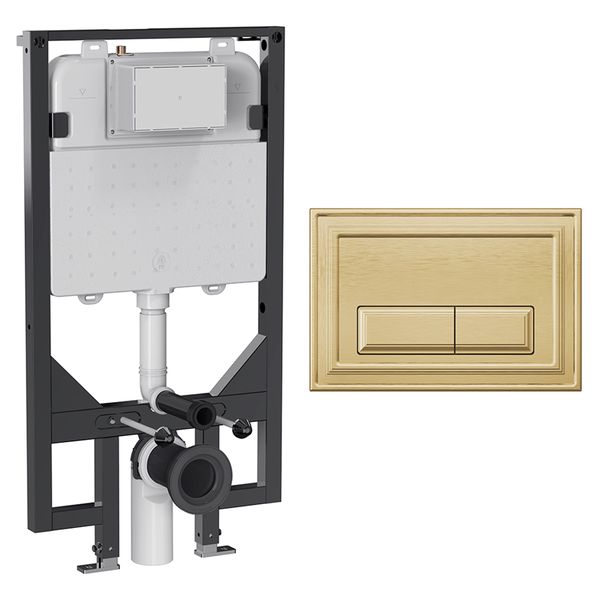 Additional image of Crosswater Belgravia Slim Depth WC Support Frame with Concealed Cistern and Flush Plate
