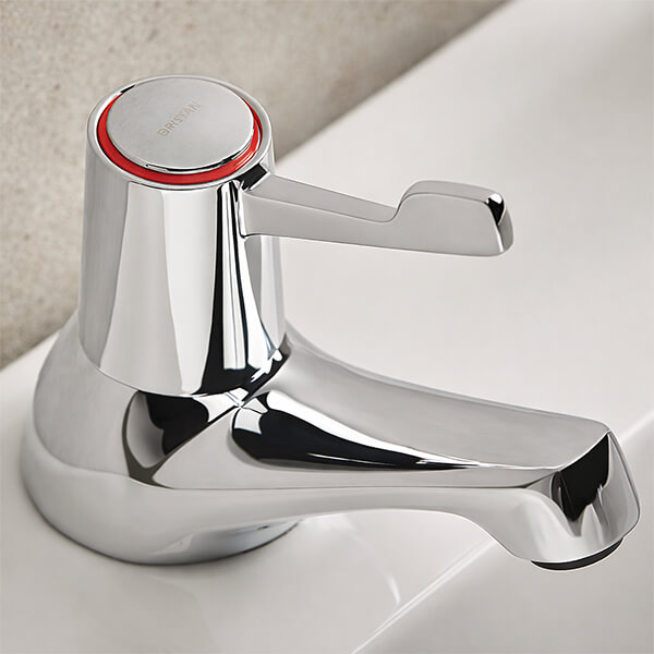 Additional image of Bristan Pair of Chrome Bath Taps - Single Lever Handles - Deck Mounted