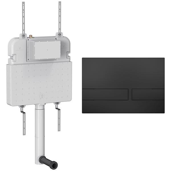 Additional image of Crosswater Venue Slimline Dual Flush Concealed Cistern 4 and 6 Litres with Flush Plate