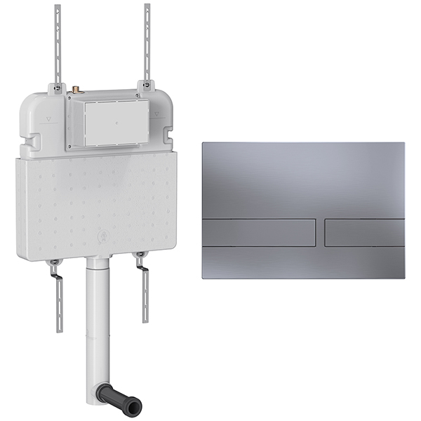 Alternate image of Crosswater Venue Slimline Dual Flush Concealed Cistern 4 and 6 Litres with Flush Plate