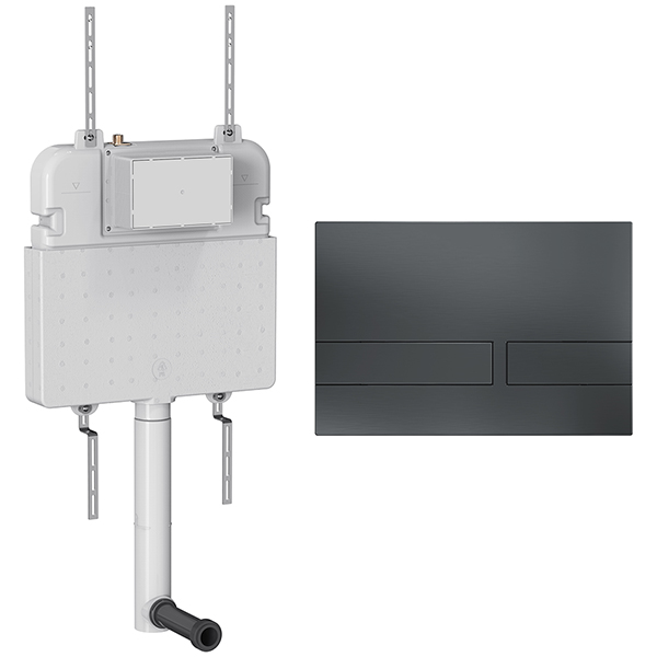 Alternate image of Crosswater Venue Slimline Dual Flush Concealed Cistern 4 and 6 Litres with Flush Plate