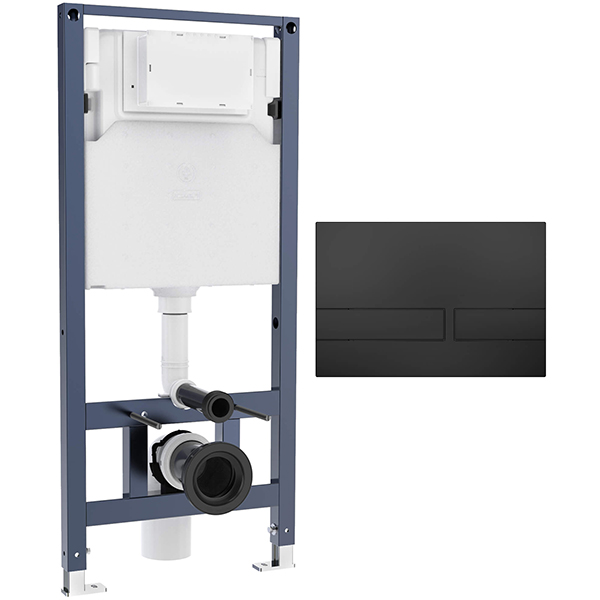 Additional image of Crosswater Venue WC Frame with Dual Flush Concealed Cistern and Flush Plate - 510 x 1120mm