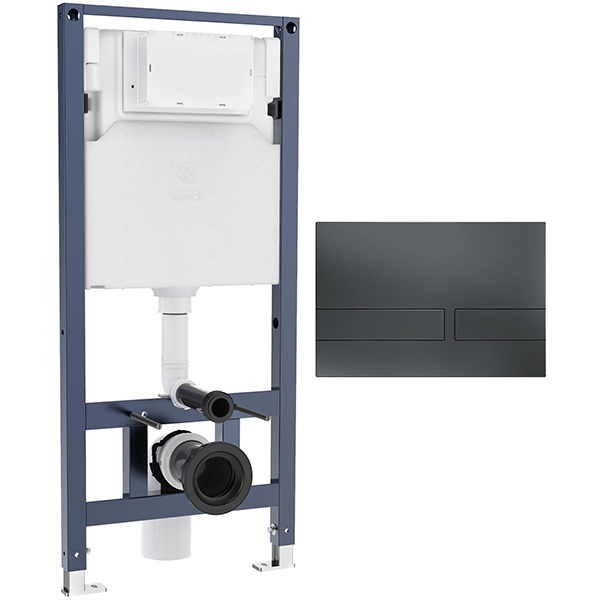 Alternate image of Crosswater Venue WC Frame with Dual Flush Concealed Cistern and Flush Plate - 510 x 1120mm