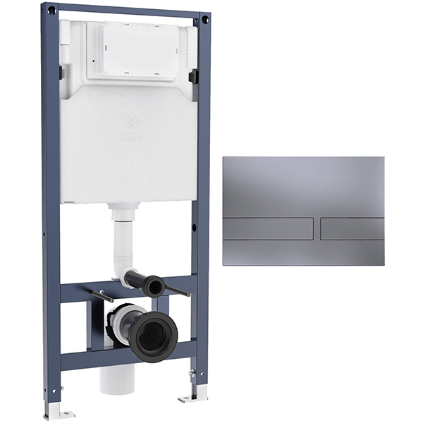 Alternate image of Crosswater Venue WC Frame with Dual Flush Concealed Cistern and Flush Plate - 510 x 1120mm