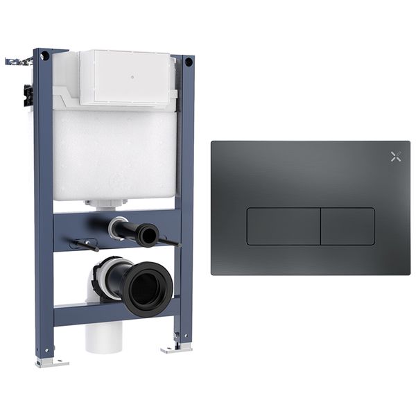 Alternate image of Crosswater MPRO Slimp Depth WC Support Frame with Cistern and Flush Plate - 497 x 1120mm