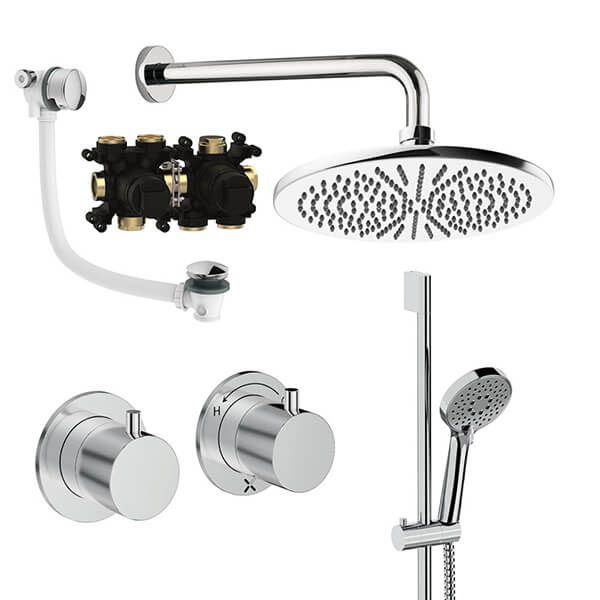 Alternate image of Crosswater Module Thermostatic Shower Set 7 with Wall Mounted Arm
