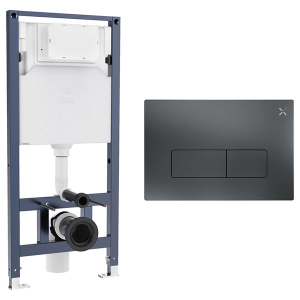 Alternate image of Crosswater MPRO Frame with Cistern and Flush Plate for Wall Hung Toilet - 454 x 980mm