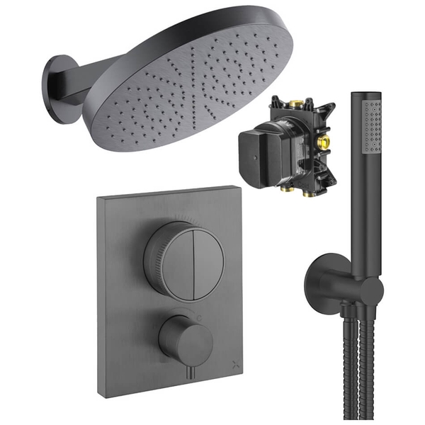 Alternate image of Crosswater MPRO CrossBox Concealed Thermostatic Shower Set 6 - 2 Outlets