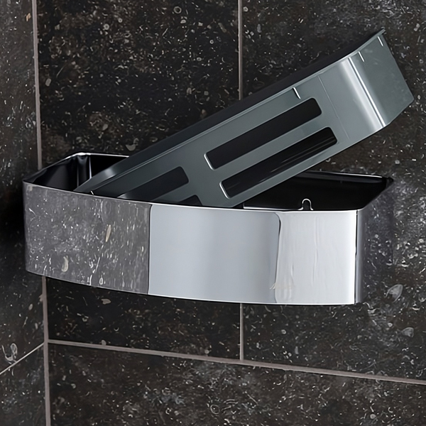Alternate image of Miller Signature Wall Mounted D-Shaped Shower Basket - 233 x 122 x 62mm