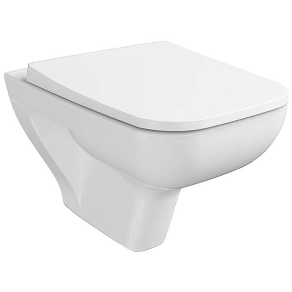 Additional image of VitrA Universal White Super Slim Square Toilet Seat - Soft Close - 371 x 446mm