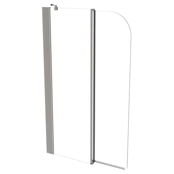 Roman Haven6 Frameless Curved Inward Folding Shower Screen - 2 Panel - 910 x 1500mm