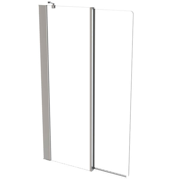 Roman Haven6 2 Panel Folding Semi-Frameless Bath Screen - 910 x 1500mm