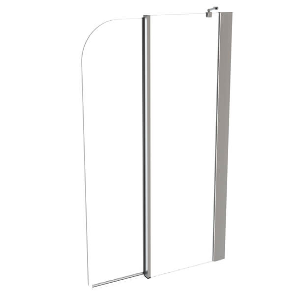 Additional image of Roman Haven6 Frameless Curved Inward Folding Shower Screen - 2 Panel - 910 x 1500mm
