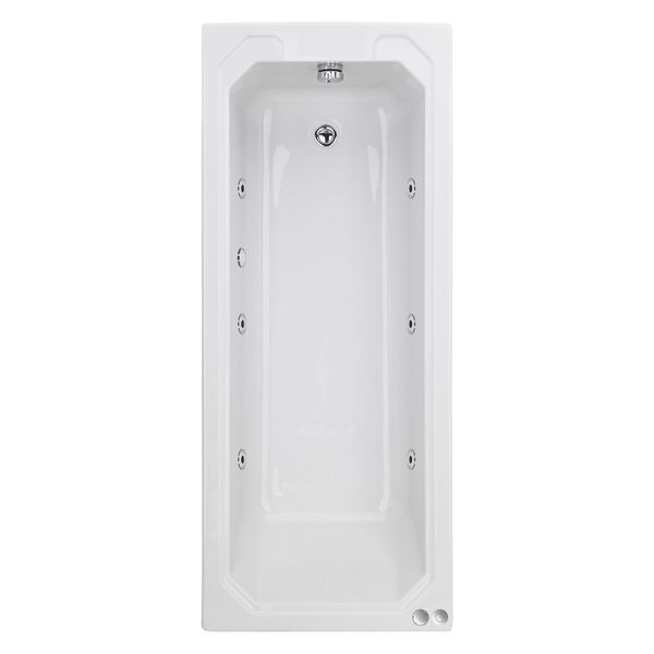Additional image of Joseph Miles Art Deco Single Ended Acrylic Whirlpool Bath - 6 Jets - 1700mm Length