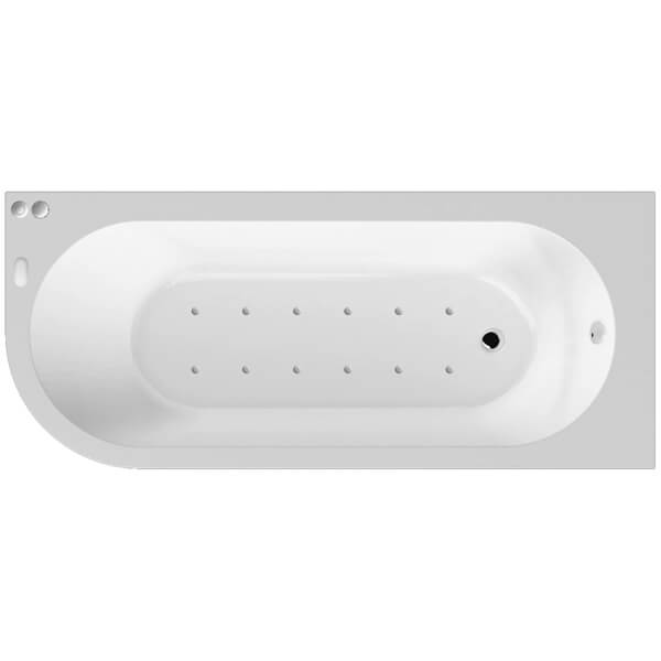 Additional image of Joseph Miles Single Ended Acrylic Hydrotherapy Whirlpool Bath - 12 Jets - 1700 x 725mm