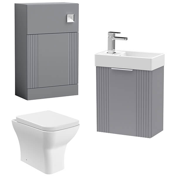 Alternate image of Nuie Deco Contemporary Furniture Pack with Basin and Toilet