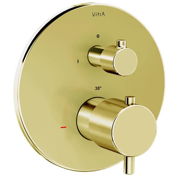 Alternate image of VitrA Concealed Thermostatic Shower Mixer Valve with Diverter - Round Trim - 1 Control