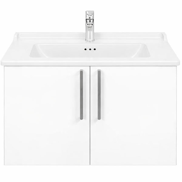 VitrA Root Flat Wall Mounted Vanity Unit and Handle - Double Door - 550mm Height