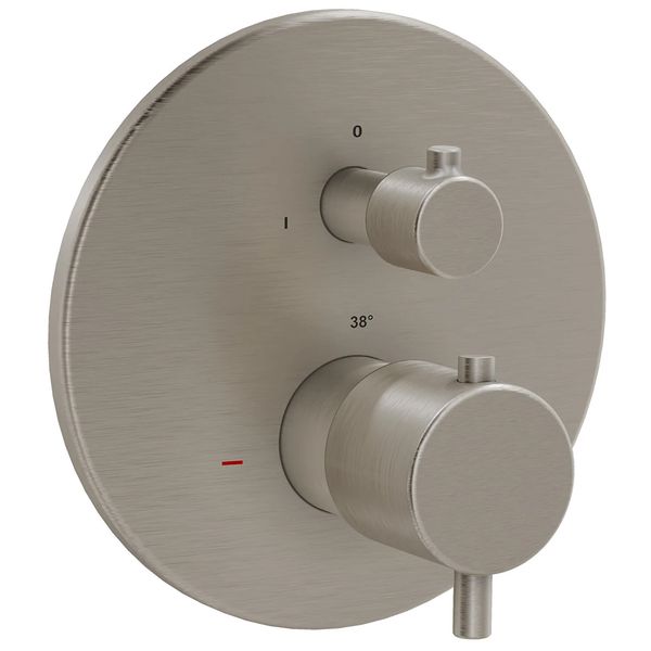Alternate image of VitrA Concealed Thermostatic Shower Mixer Valve with Diverter - Round Trim - 1 Control