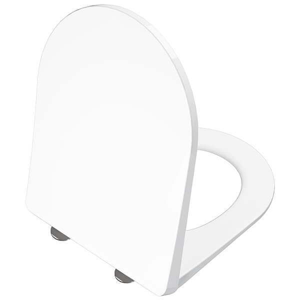 VitrA Universal White Super Slim Round Toilet Seat - Soft Close - 366 x 456mm