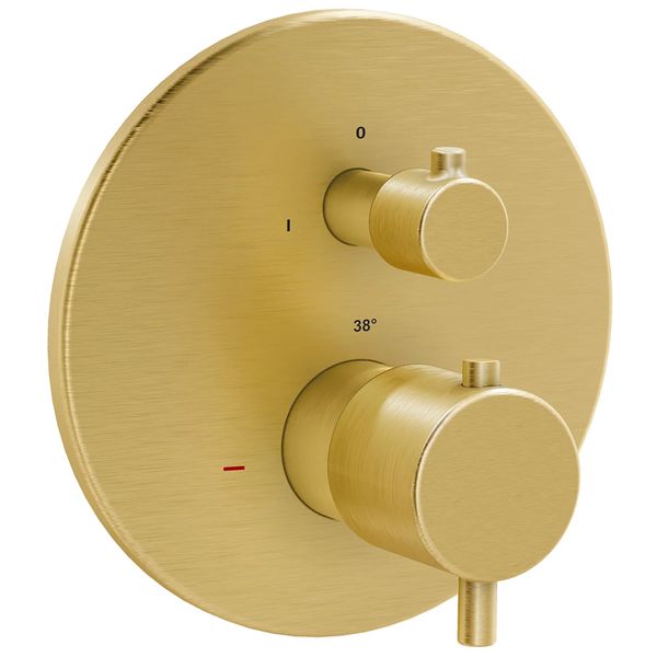 Alternate image of VitrA Concealed Thermostatic Shower Mixer Valve with Diverter - Round Trim - 1 Control