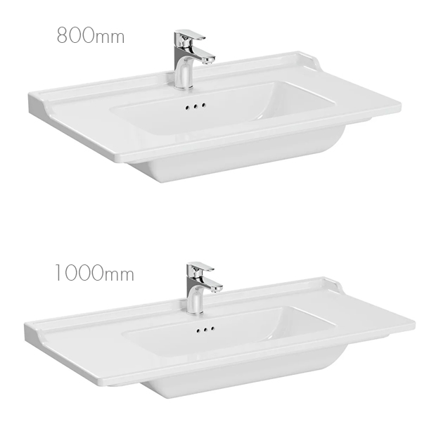 Alternate image of VitrA Root Flat Wall Mounted Vanity Unit and Handle - Double Door - 550mm Height