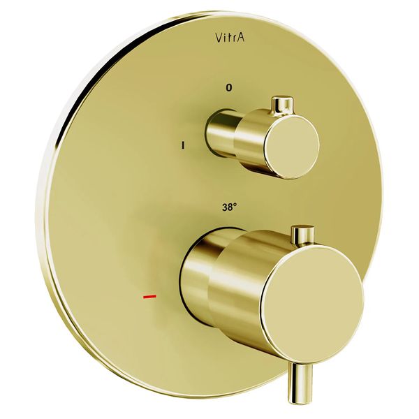 Additional image of VitrA Concealed Thermostatic Shower Valve with Diverter - Round Trim - 1 Outlet