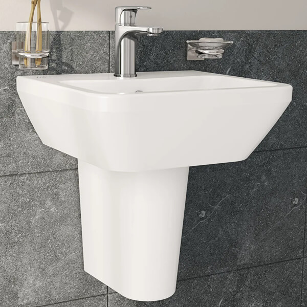 Alternate image of VitrA Integra 1 Taphole Contemporary Wall Hung Washbasin