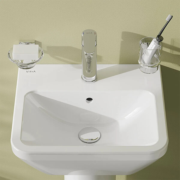 Alternate image of VitrA Integra 1 Taphole Contemporary Wall Hung Washbasin