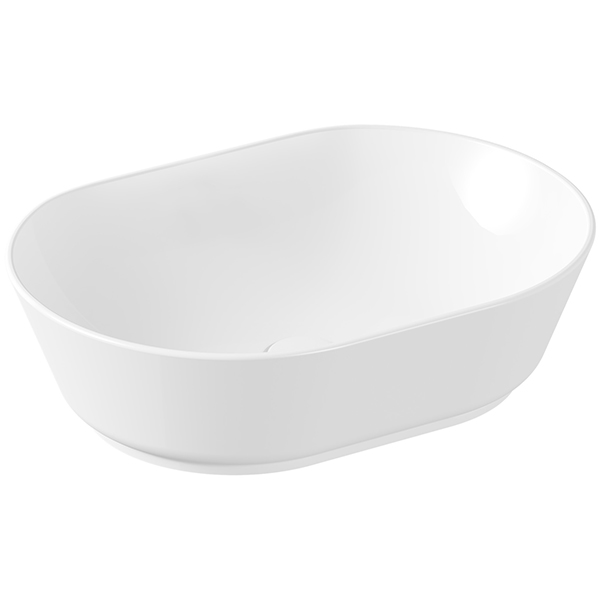 Vitra Geo Oval White Countertop Basin - 545 x 400mm