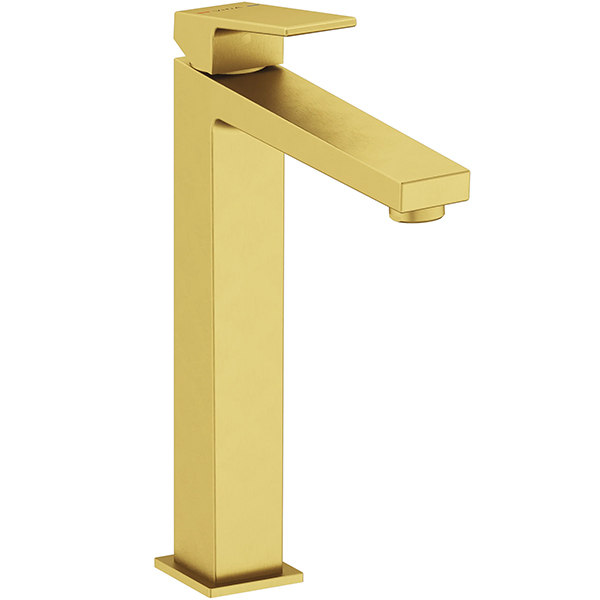 Additional image of VitrA Minimax Contemporary Tall Basin Mixer Tap - Straight Spout - Flat Handle