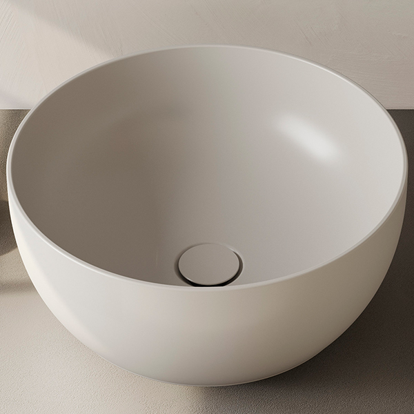 Additional image of Vitra Recycled Round Countertop Washbasin - 400 x 400mm