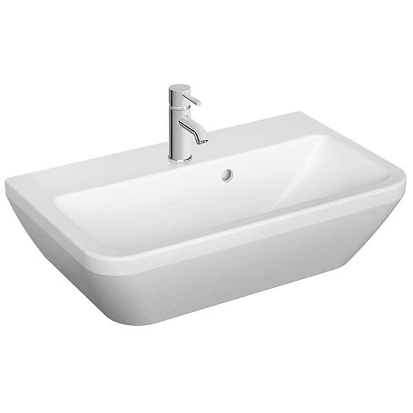 VitrA Integra 1 Taphole Contemporary Rectangular Wall Hung Washbasin - 600 x 360mm