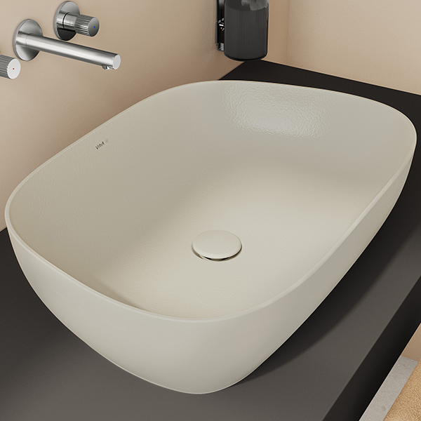 Additional image of Vitra Recycled TV Countertop Washbasin - 630 x 420mm
