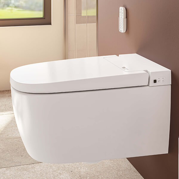 Additional image of VitrA V-Care White Wall Hung Rimless Smart Shower Toilet - Comfort Height - 375 x 605mm