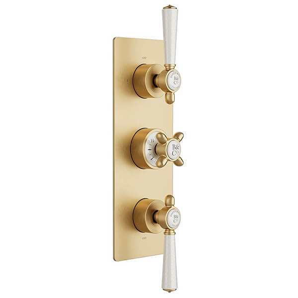 Additional image of Vado Axbridge Traditional Concealed Thermostatic Shower Valve - Rectangular Trim - 3 Control